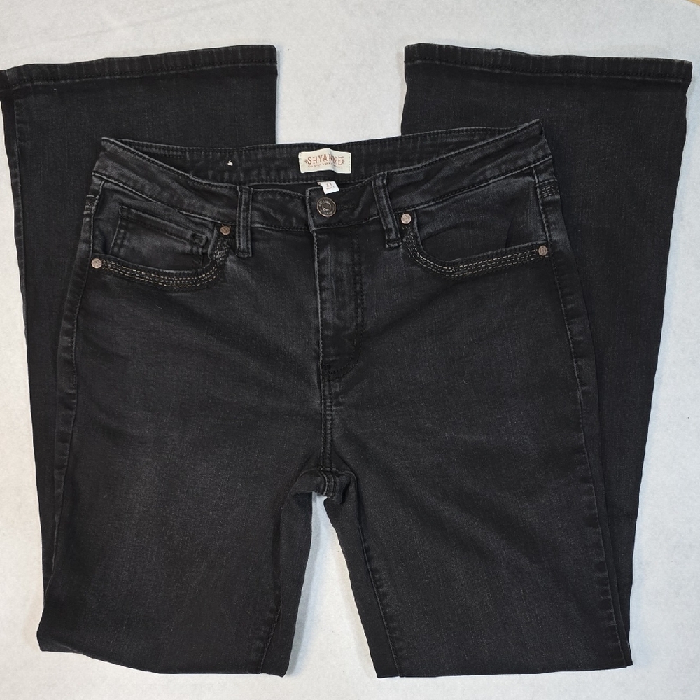 Shyanne Women Black Bootcut Jeans Size 33 Short Stretch Denim Western Pants